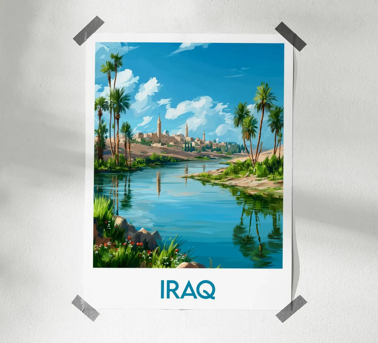 Affiche Irak poster con telaio in plastica da Frame the World