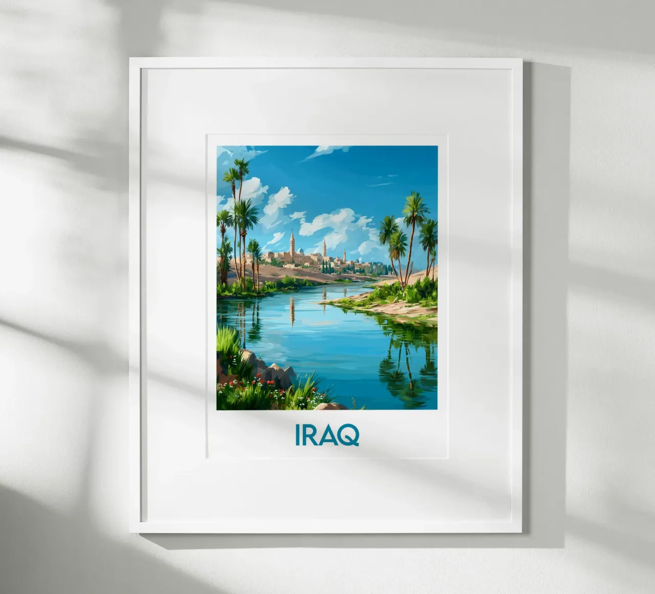 Affiche Irak poster con telaio in plastica da Frame the World