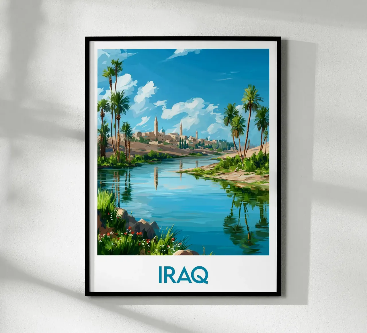 Affiche Irak poster con telaio in plastica da Frame the World