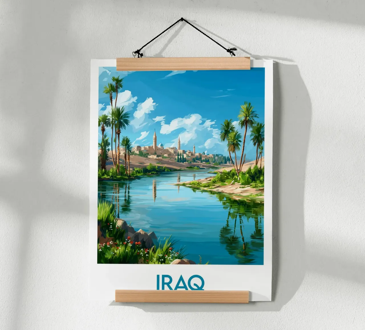 Affiche Irak poster con telaio in plastica da Frame the World