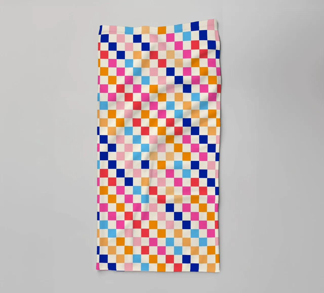 Cheers Around the World • Retro Typographic Art with Checks towel by Dominique Vari Words