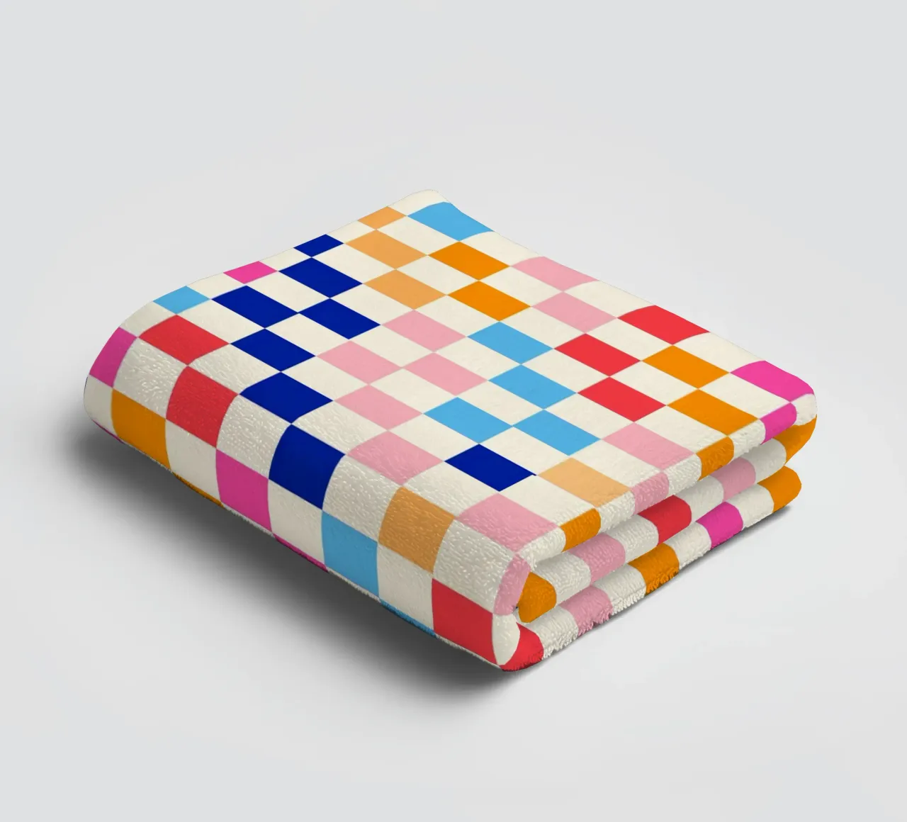 Cheers Around the World • Retro Typographic Art with Checks towel by Dominique Vari Words