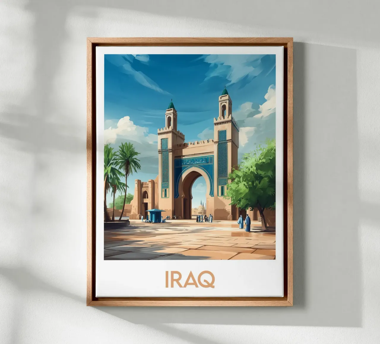 Affiche Irak tela con Cornice a cassetta da Frame the World