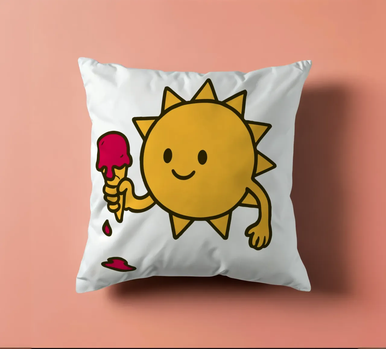 Sun and ice cream cuscino da edsonramosart