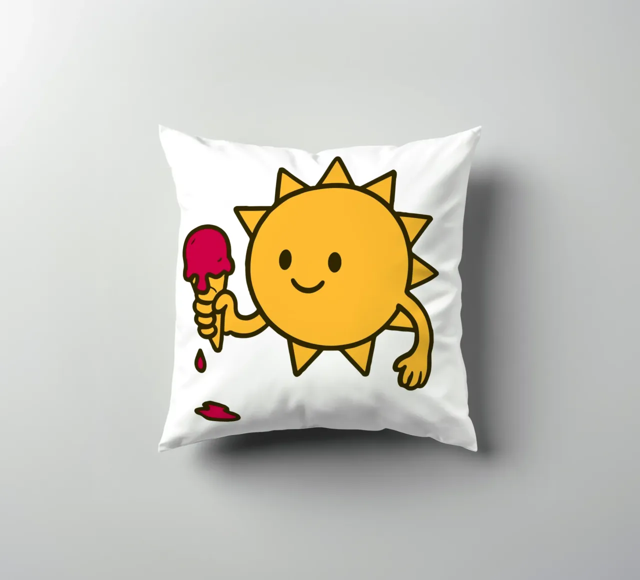 Sun and ice cream cuscino da edsonramosart