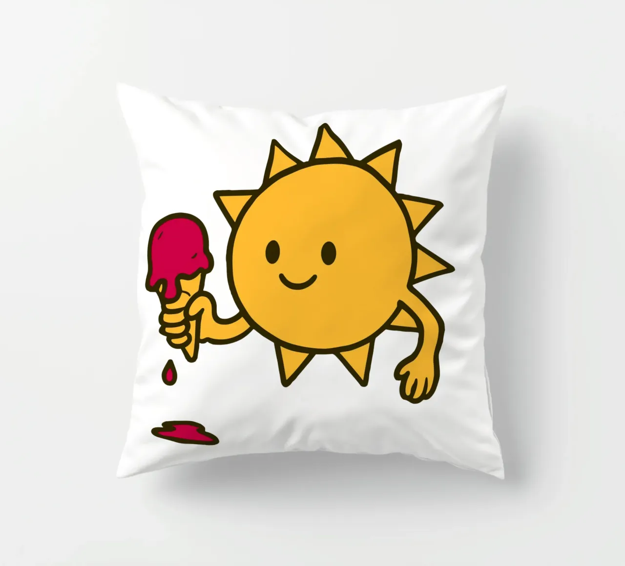 Sun and ice cream cuscino da edsonramosart