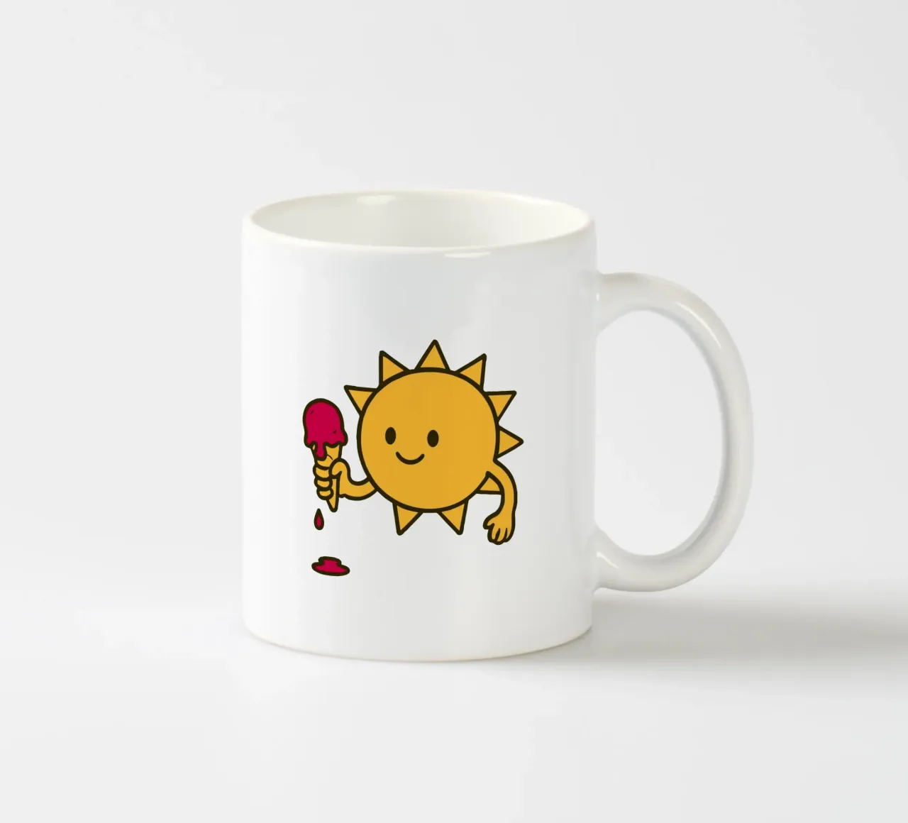 Sun and ice cream tazza in ceramica da edsonramosart