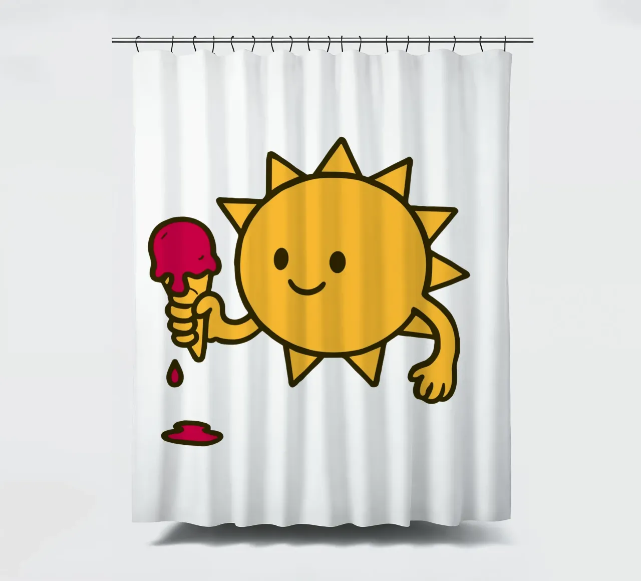 Sun and ice cream tenda da doccia da edsonramosart