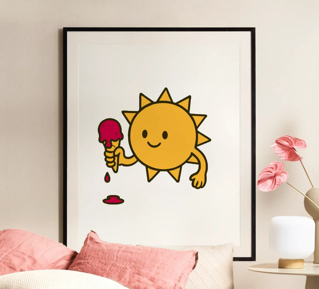 Sun and ice cream carta hahnemühle da edsonramosart