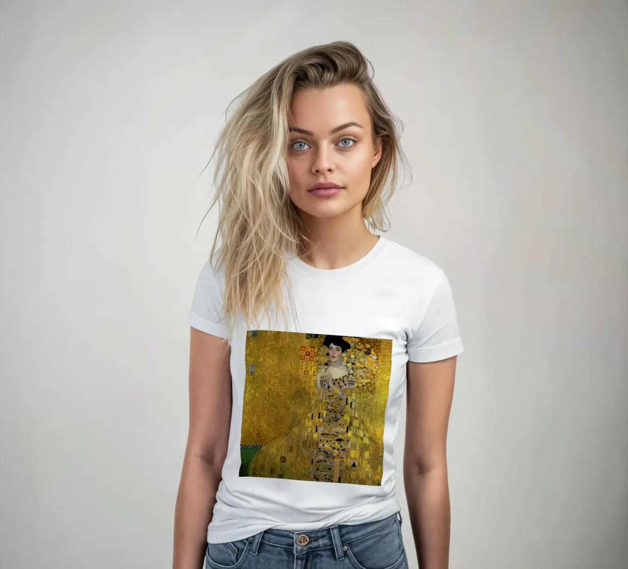 Klimt - Portrait of Adele Bloch-Bauer I dames t-shirt getailleerd van ARTOTHEK