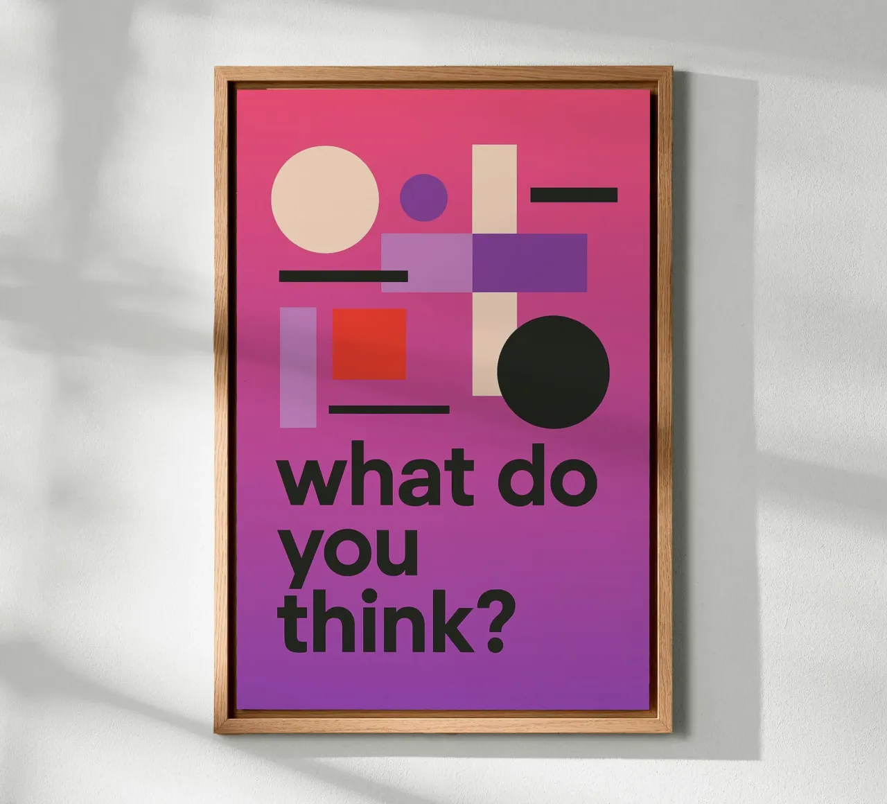 What do you think? tela con Cornice a cassetta da Studio M