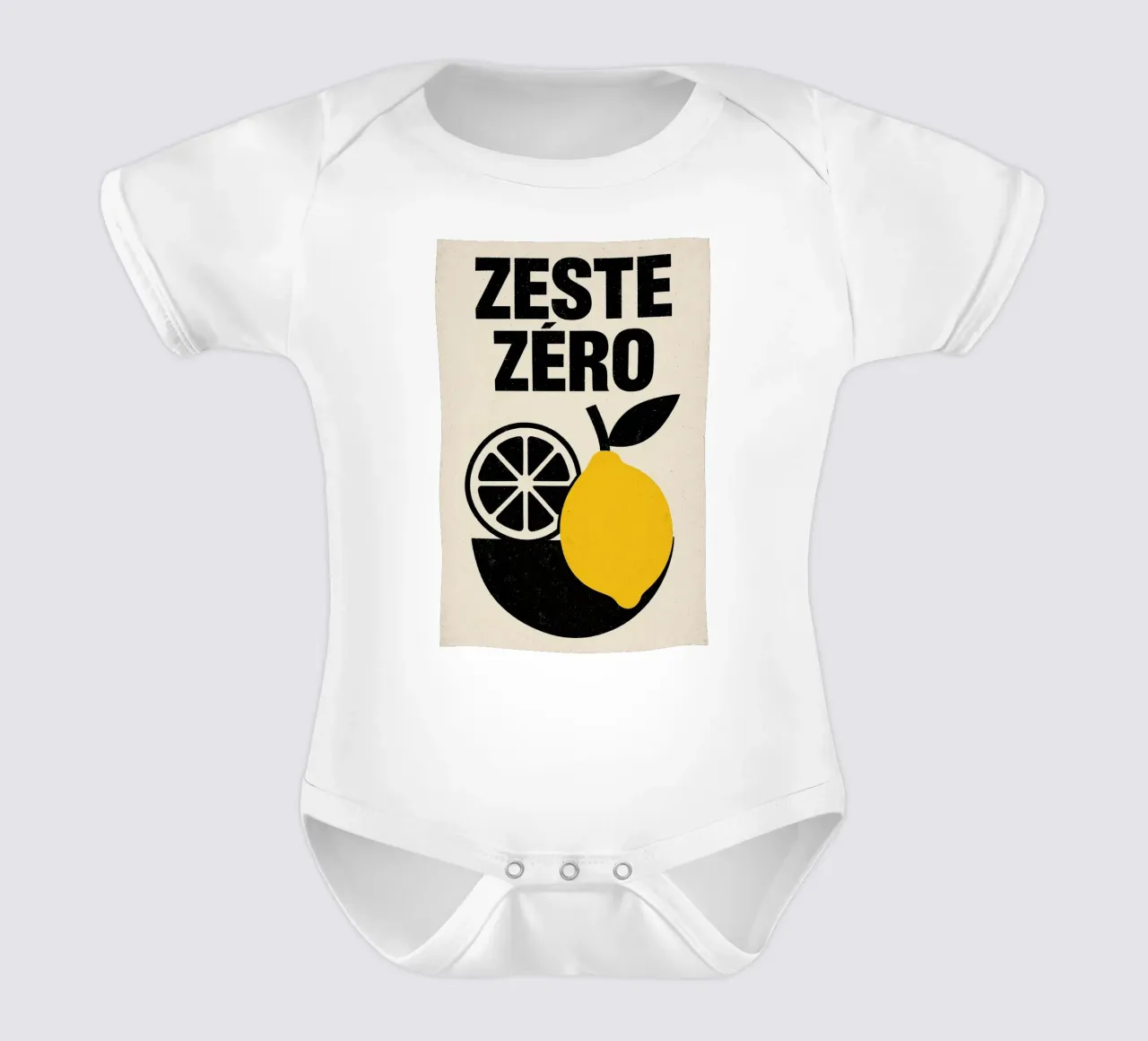 Zeste Zéro - Punk con limón cotidiano body de bebé de Pop and Fruits - Affiches & posters