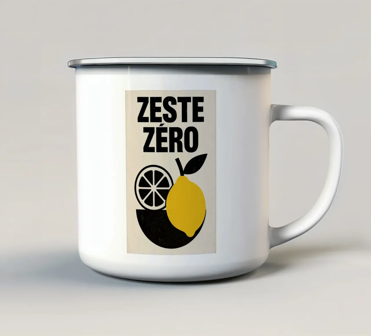 Zeste Zéro - Punk al limone di tutti i giorni tazza in smalto da Pop and Fruits - Affiches & posters