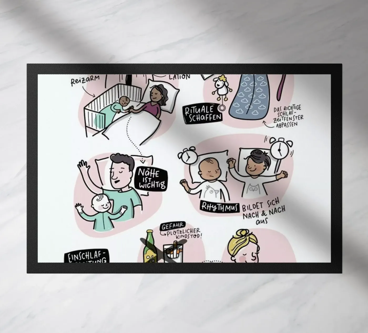 Schlaf Fußmatte von Geborgen Wachsen x JUNIQE