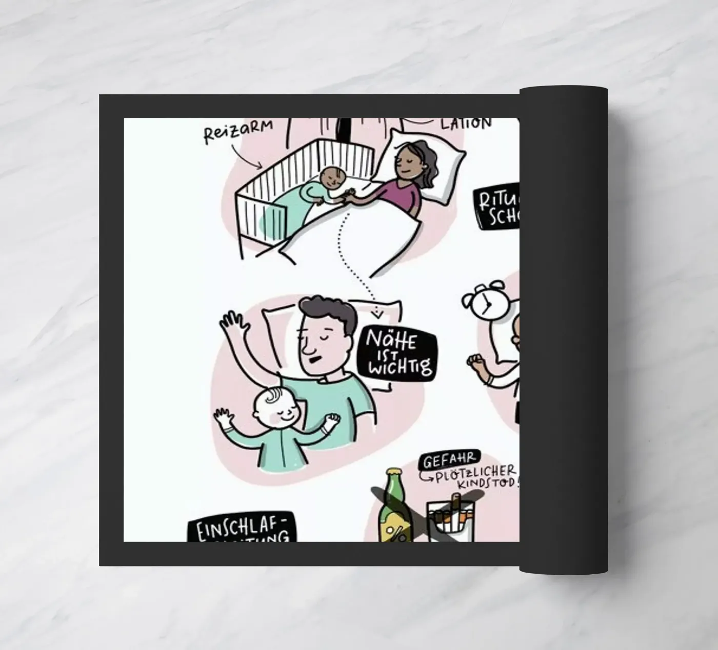 Schlaf Fußmatte von Geborgen Wachsen x JUNIQE