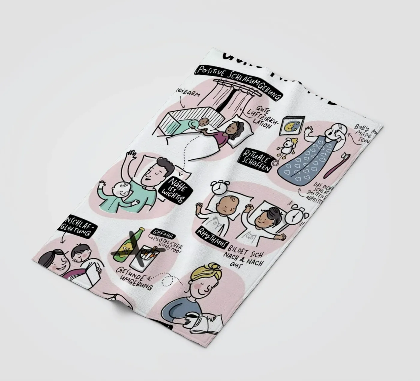 Schlaf fleecedeken van Geborgen Wachsen x JUNIQE