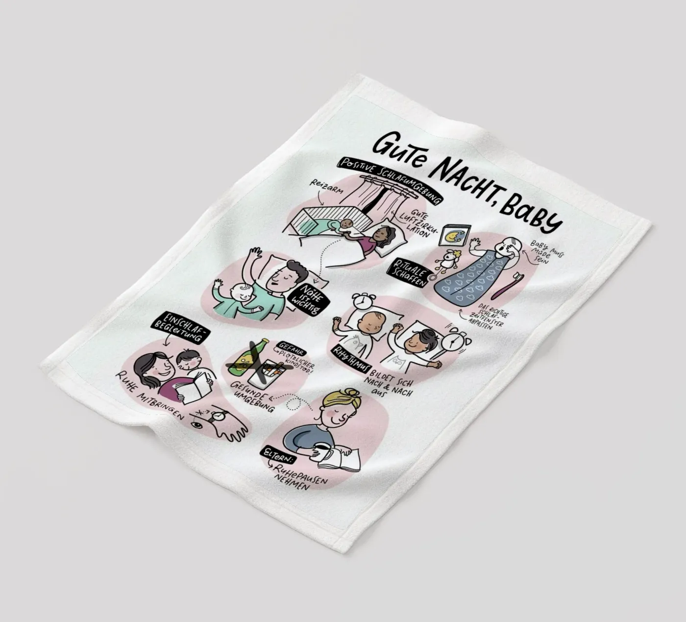 Schlaf fleecedeken van Geborgen Wachsen x JUNIQE