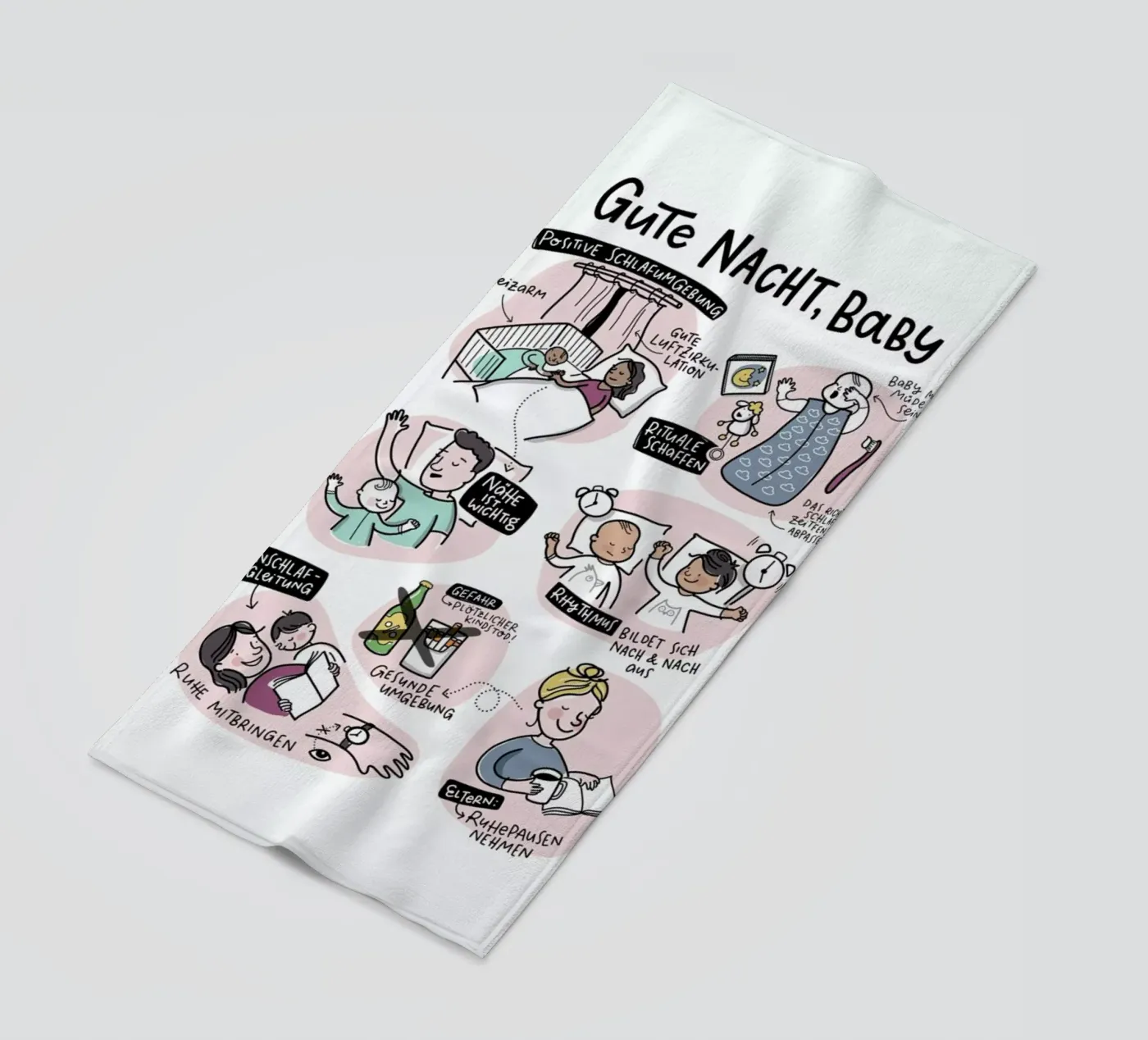 Schlaf beach towel by Geborgen Wachsen x JUNIQE