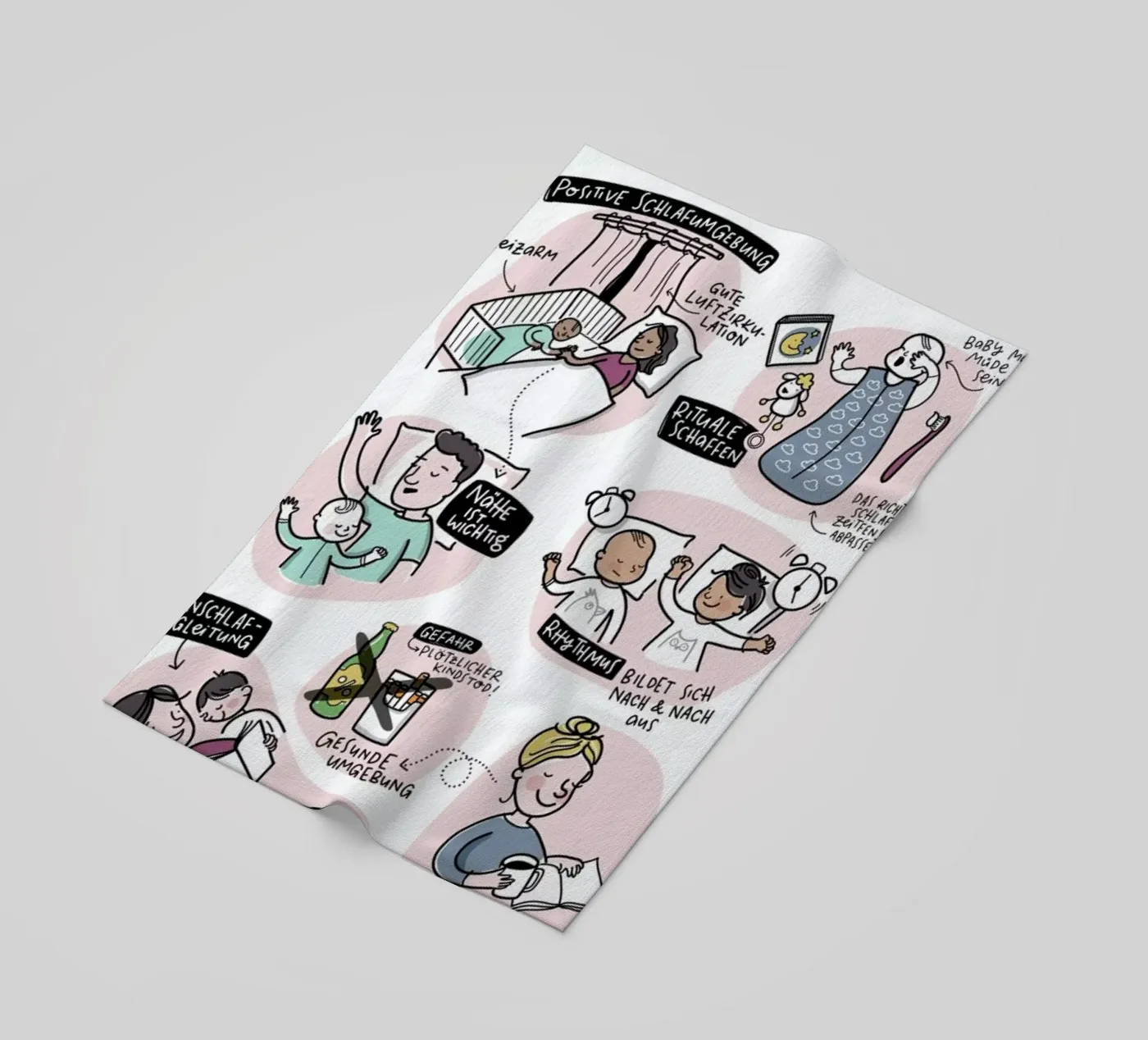 Schlaf beach towel by Geborgen Wachsen x JUNIQE