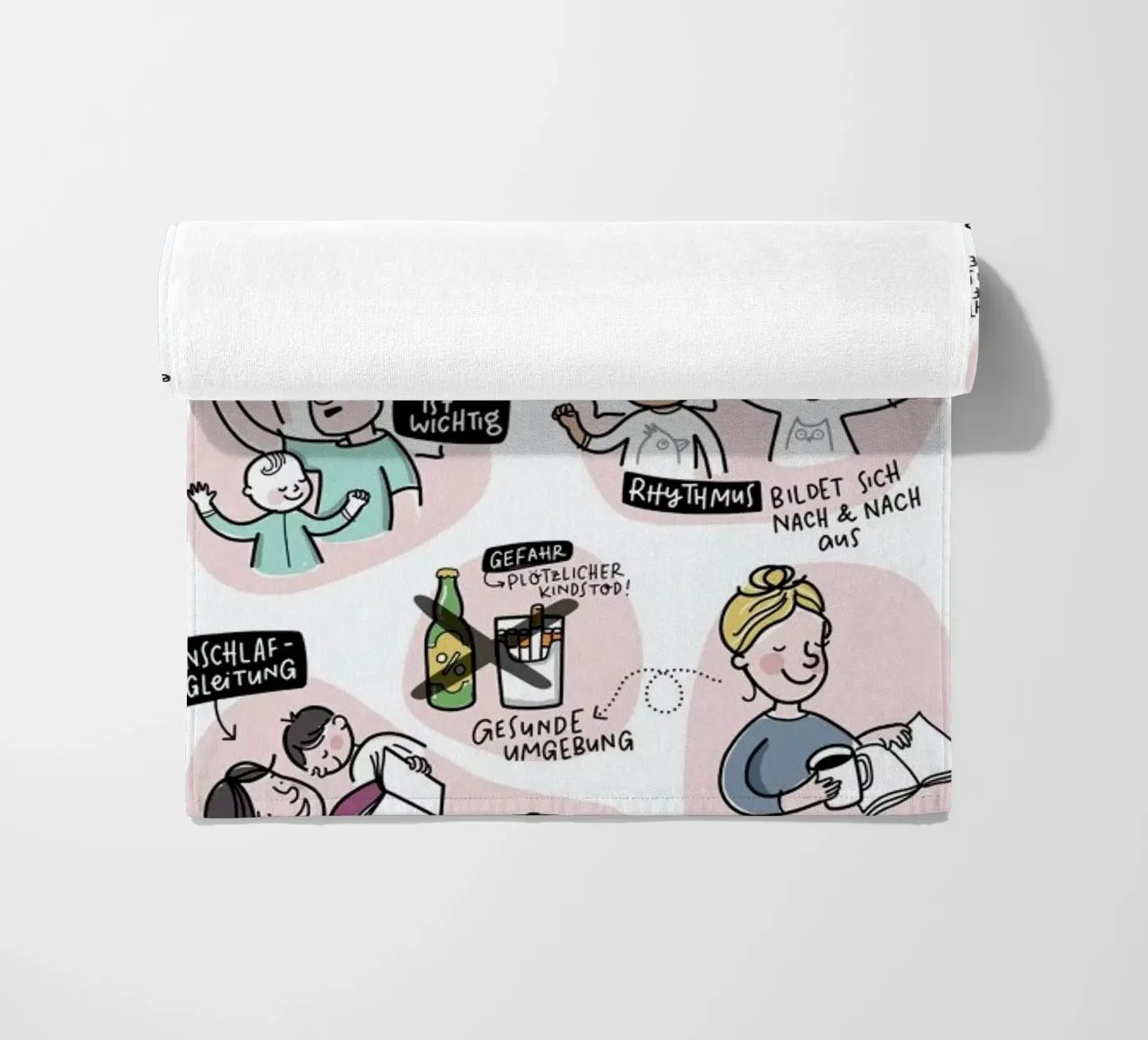 Schlaf beach towel by Geborgen Wachsen x JUNIQE