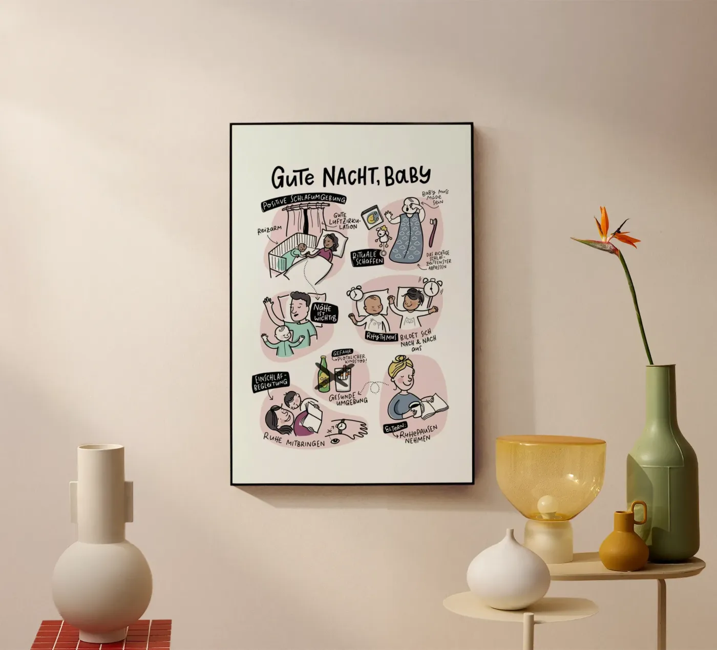 Schlaf plexiglass da Geborgen Wachsen x JUNIQE