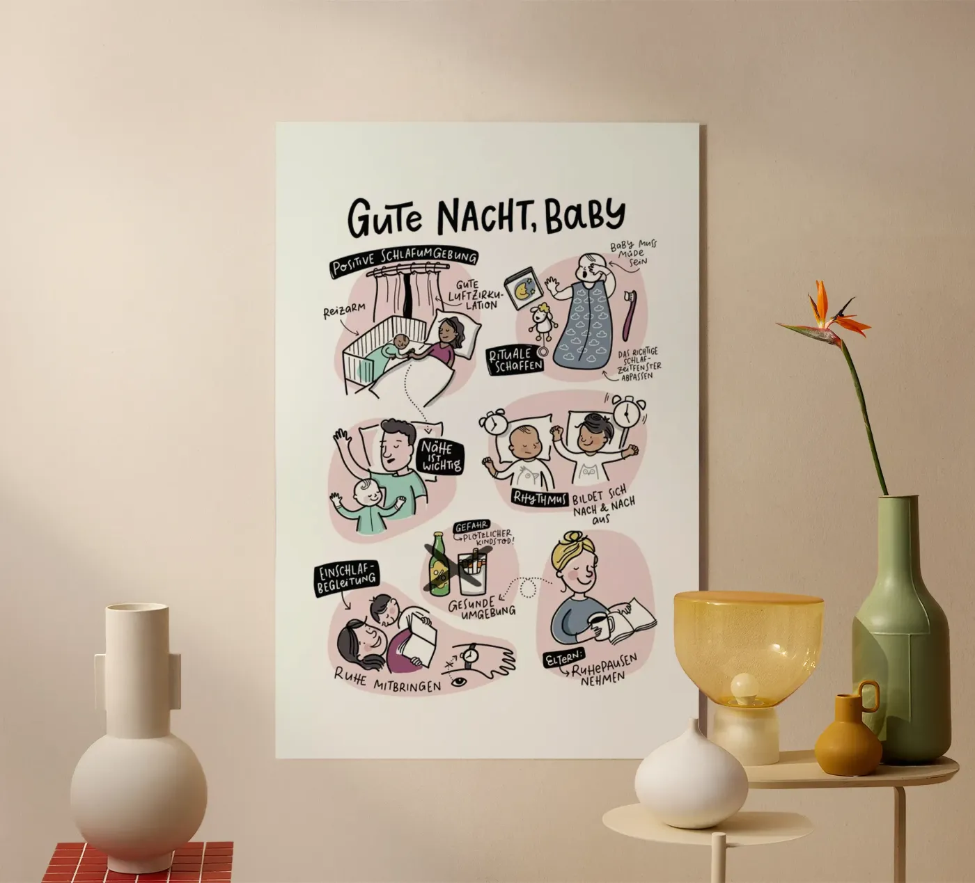 Schlaf plexiglass da Geborgen Wachsen x JUNIQE