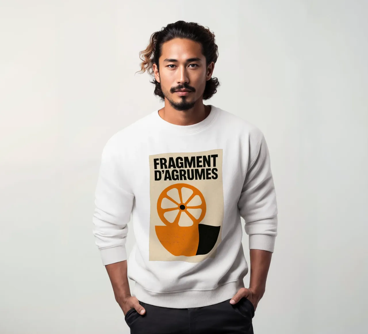 Fragment d'Agrumes - Una versione grezza ed elegante dell'arancio felpa da Pop and Fruits - Affiches & posters