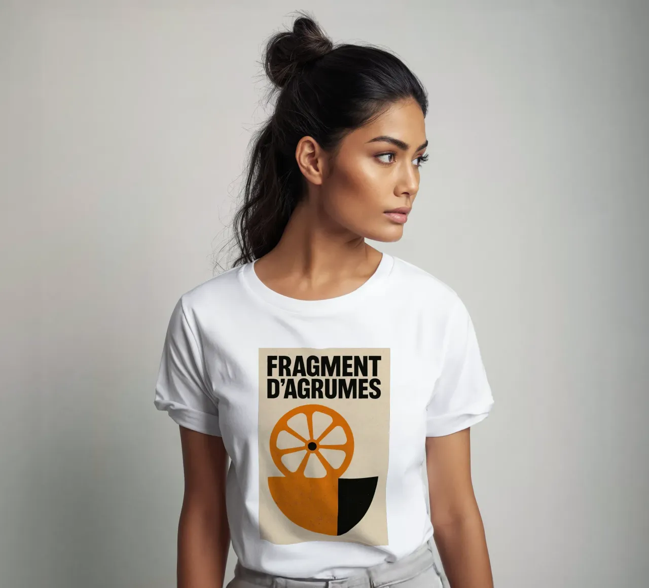 Fragment d'Agrumes - Una versione grezza ed elegante dell'arancio t-shirt da Pop and Fruits - Affiches & posters