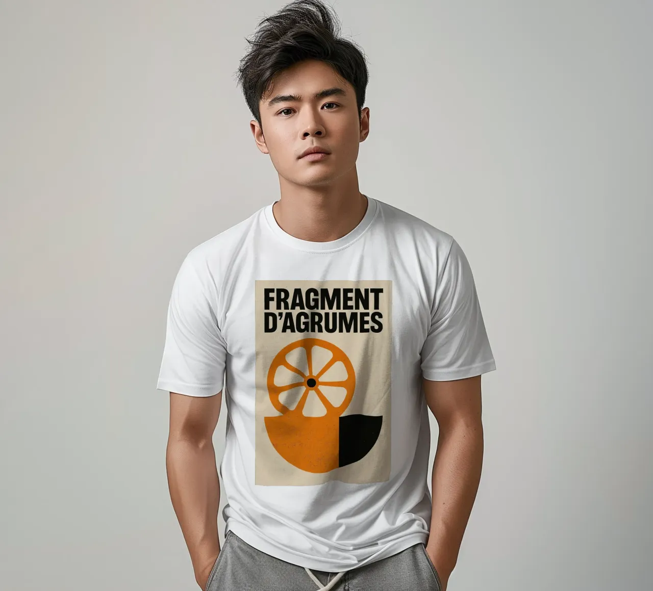 Fragment d'Agrumes - Una versione grezza ed elegante dell'arancio t-shirt da Pop and Fruits - Affiches & posters