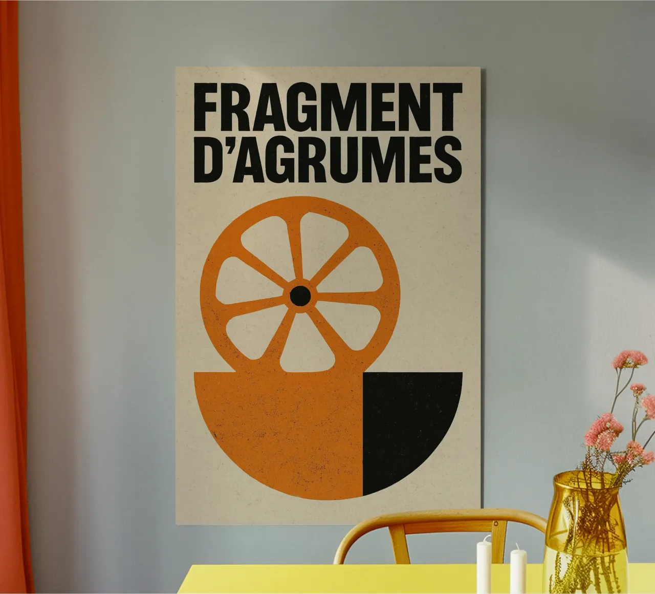 Fragment d'Agrumes - Una versione grezza ed elegante dell'arancio alluminio dibond da Pop and Fruits - Affiches & posters