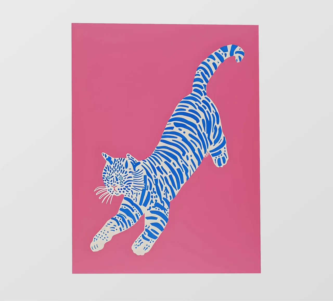 Abstract Cat in Pink and Blue pellicola backlit da Gypsy Galleria
