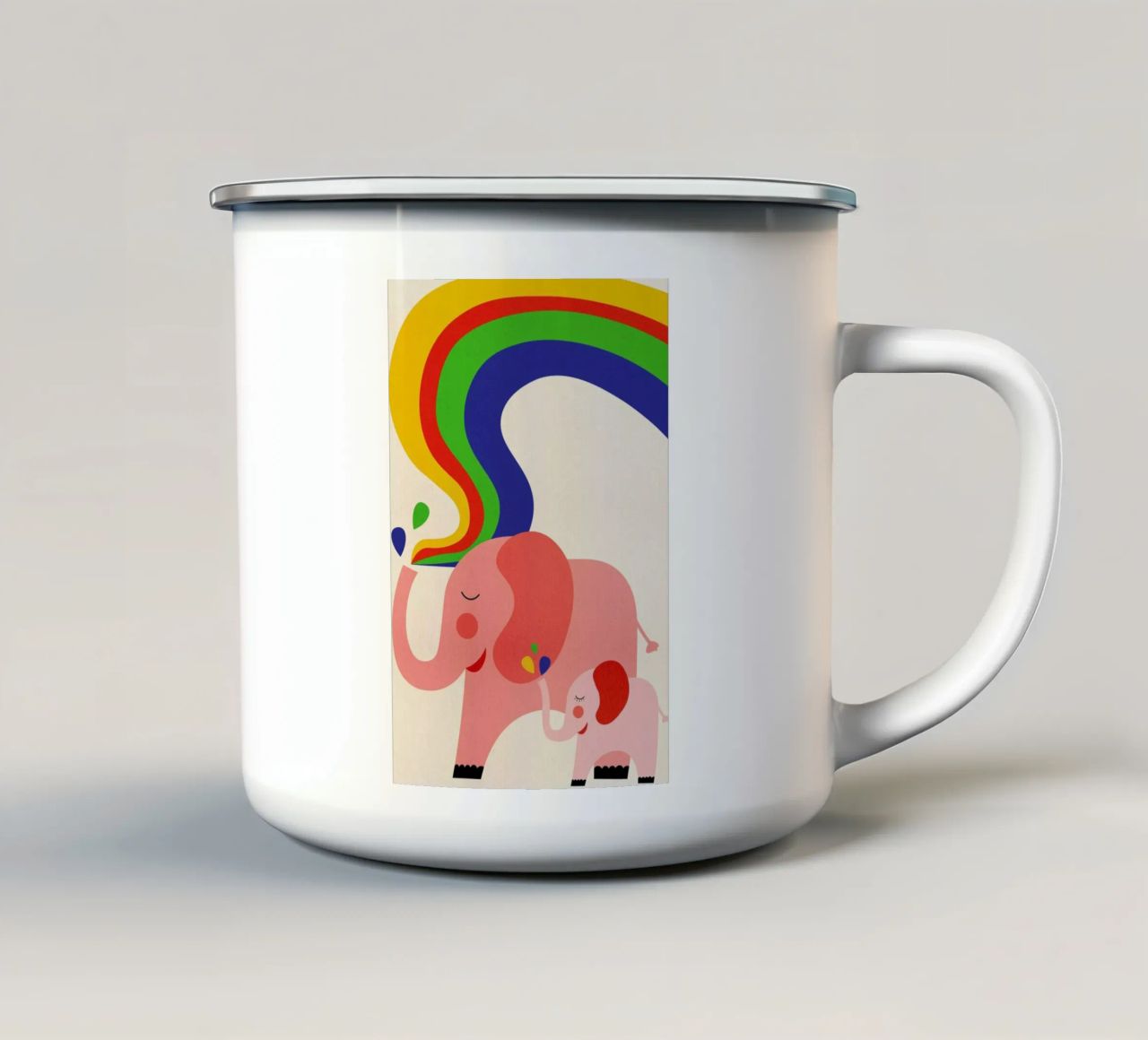 Rainbows tazza in smalto da Little Flourishes