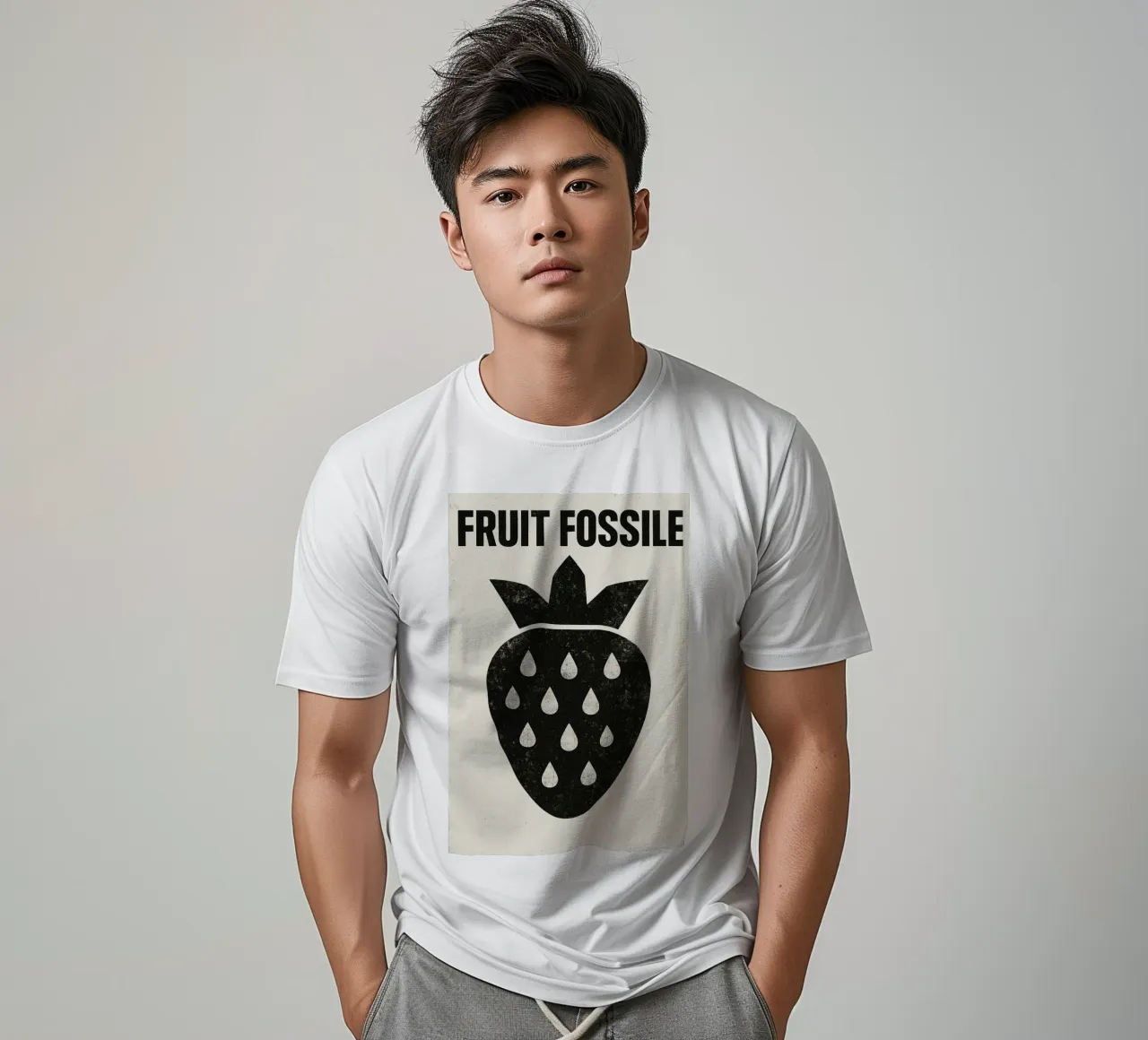 Fruit Fossile - Fragole in modalità post-punk t-shirt da Pop and Fruits - Affiches & posters