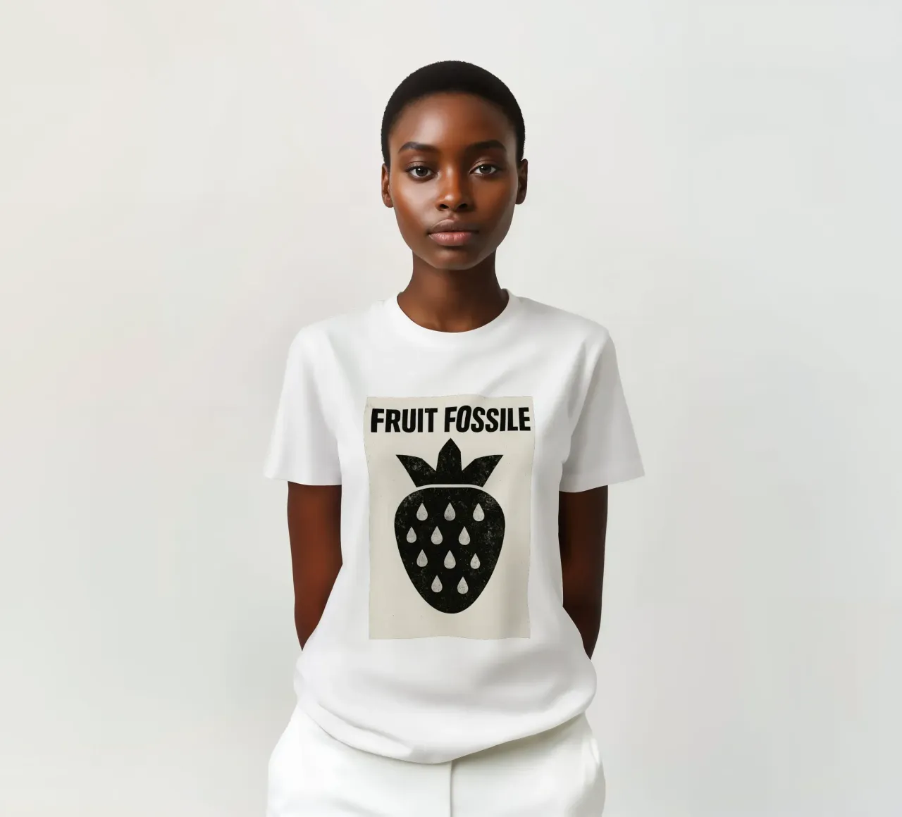 Fruit Fossile - Fragole in modalità post-punk t-shirt da Pop and Fruits - Affiches & posters