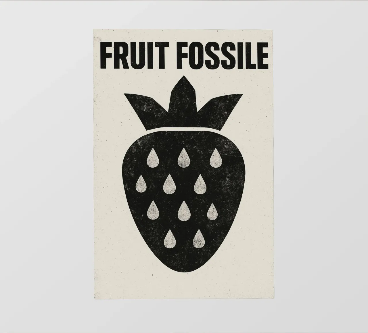 Fruit Fossile - Fragole in modalità post-punk telo in pvc da Pop and Fruits - Affiches & posters