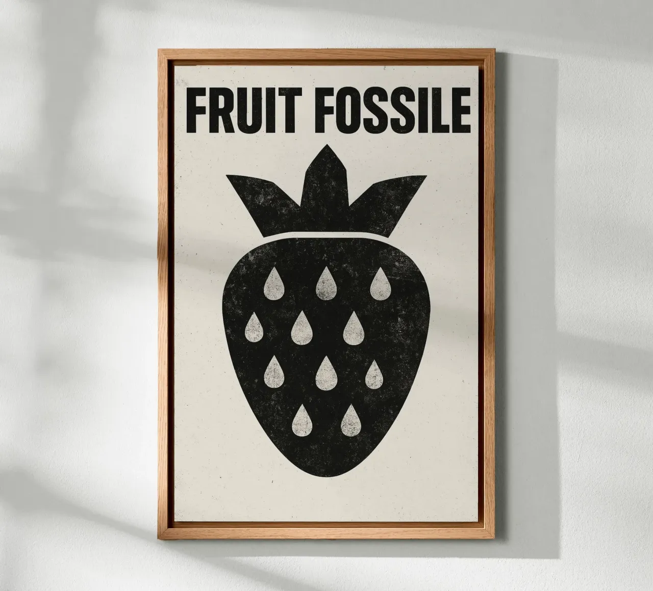 Fruit Fossile - Fragole in modalità post-punk alluminio dibond da Pop and Fruits - Affiches & posters