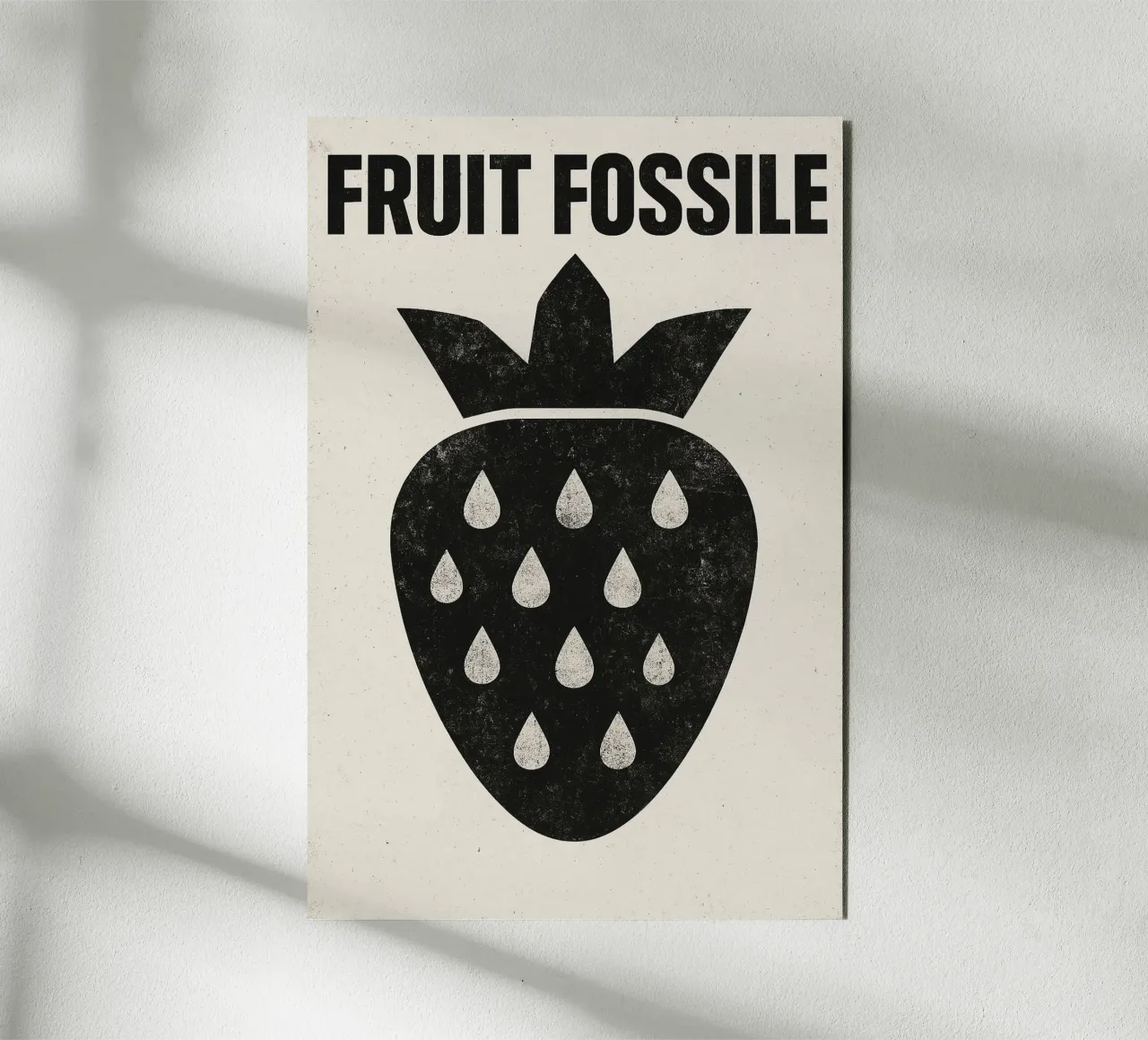 Fruit Fossile - Fragole in modalità post-punk alluminio dibond da Pop and Fruits - Affiches & posters