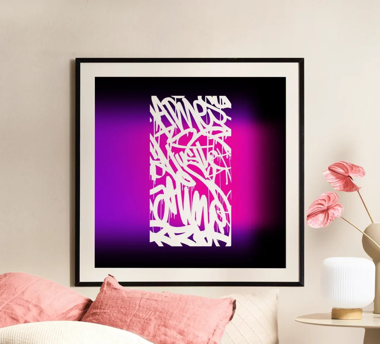 minimal graffito poster by Flo Klein