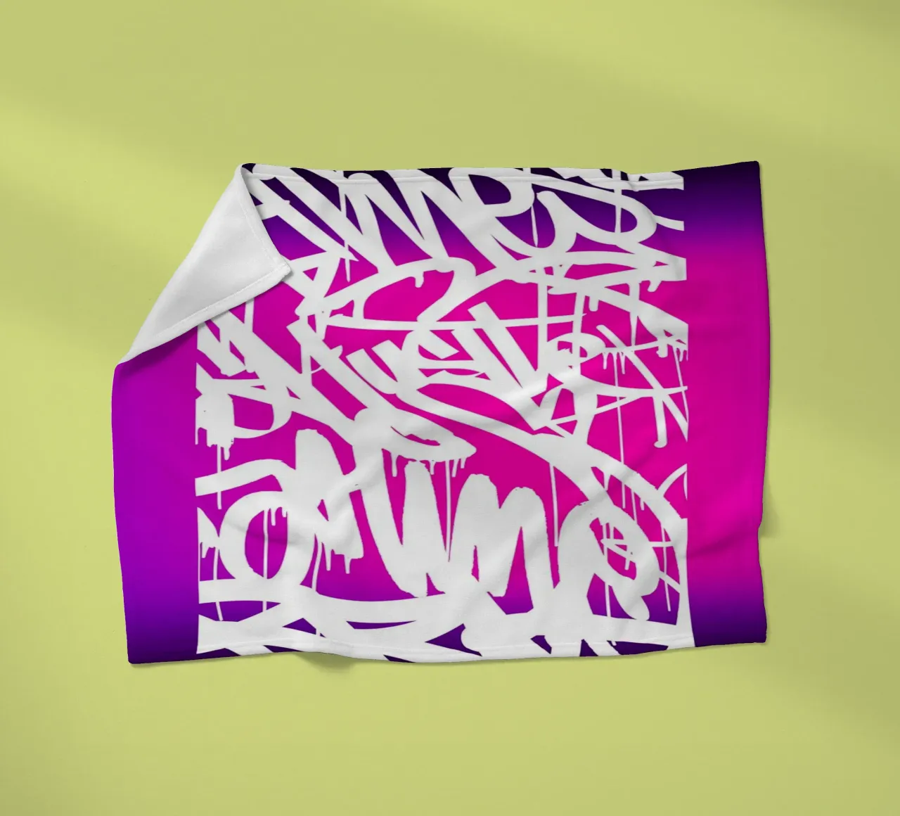 minimal graffito coperta in pile da Flo Klein