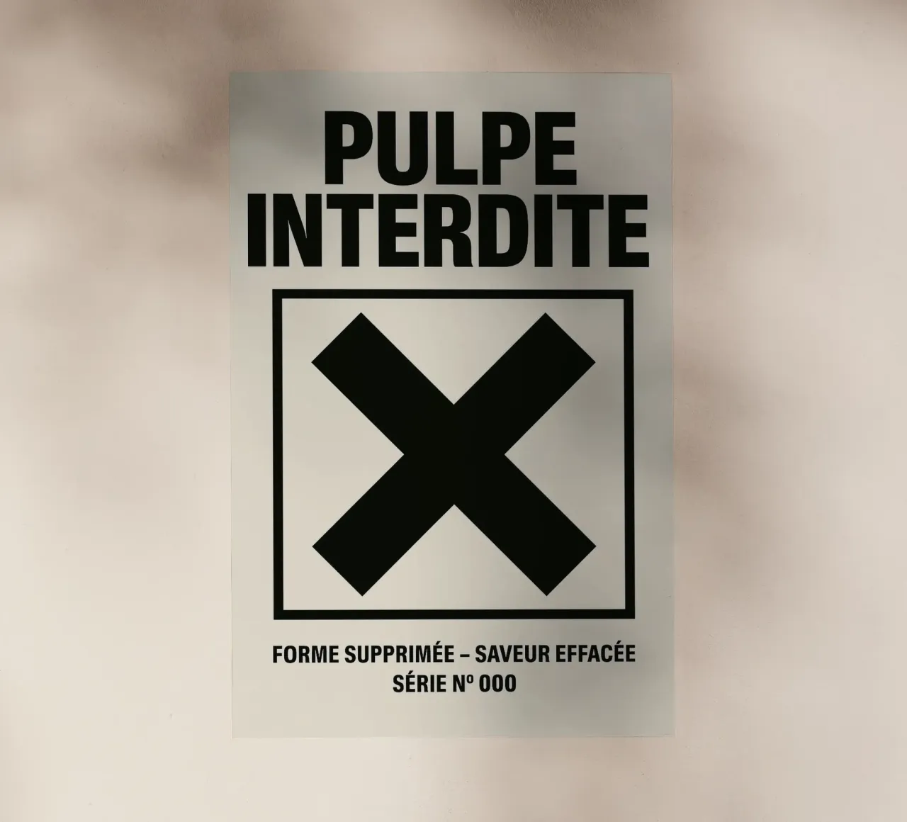 Pulpe Interdite - Il manifesto grafico della cancellazione pellicola backlit da Pop and Fruits - Affiches & posters