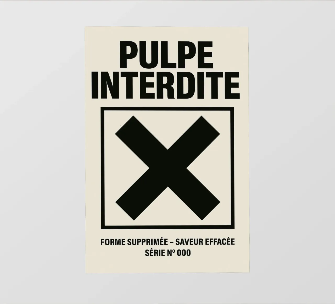 Pulpe Interdite - Il manifesto grafico della cancellazione pellicola backlit da Pop and Fruits - Affiches & posters