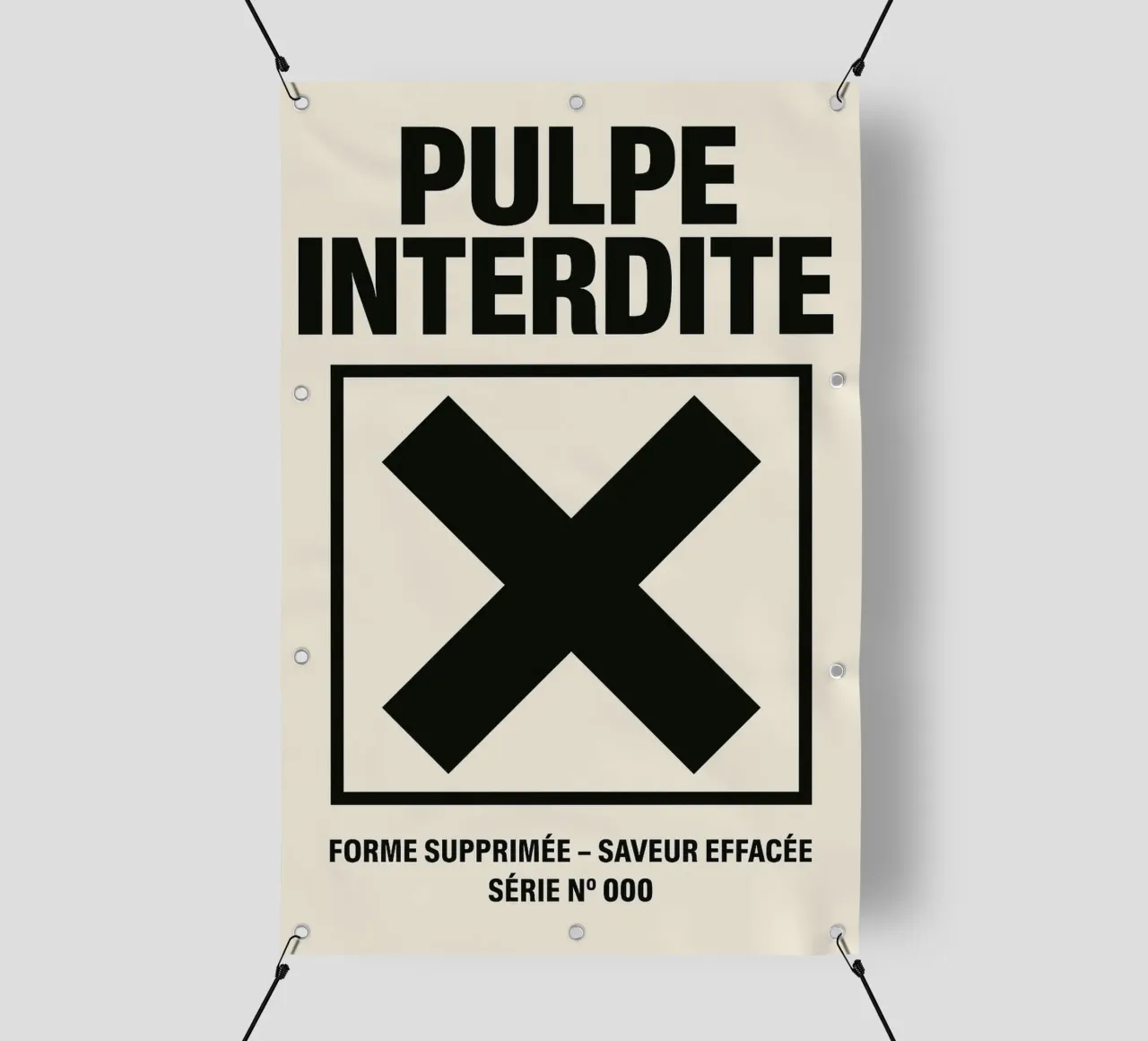 Pulpe Interdite - Il manifesto grafico della cancellazione telo in pvc da Pop and Fruits - Affiches & posters