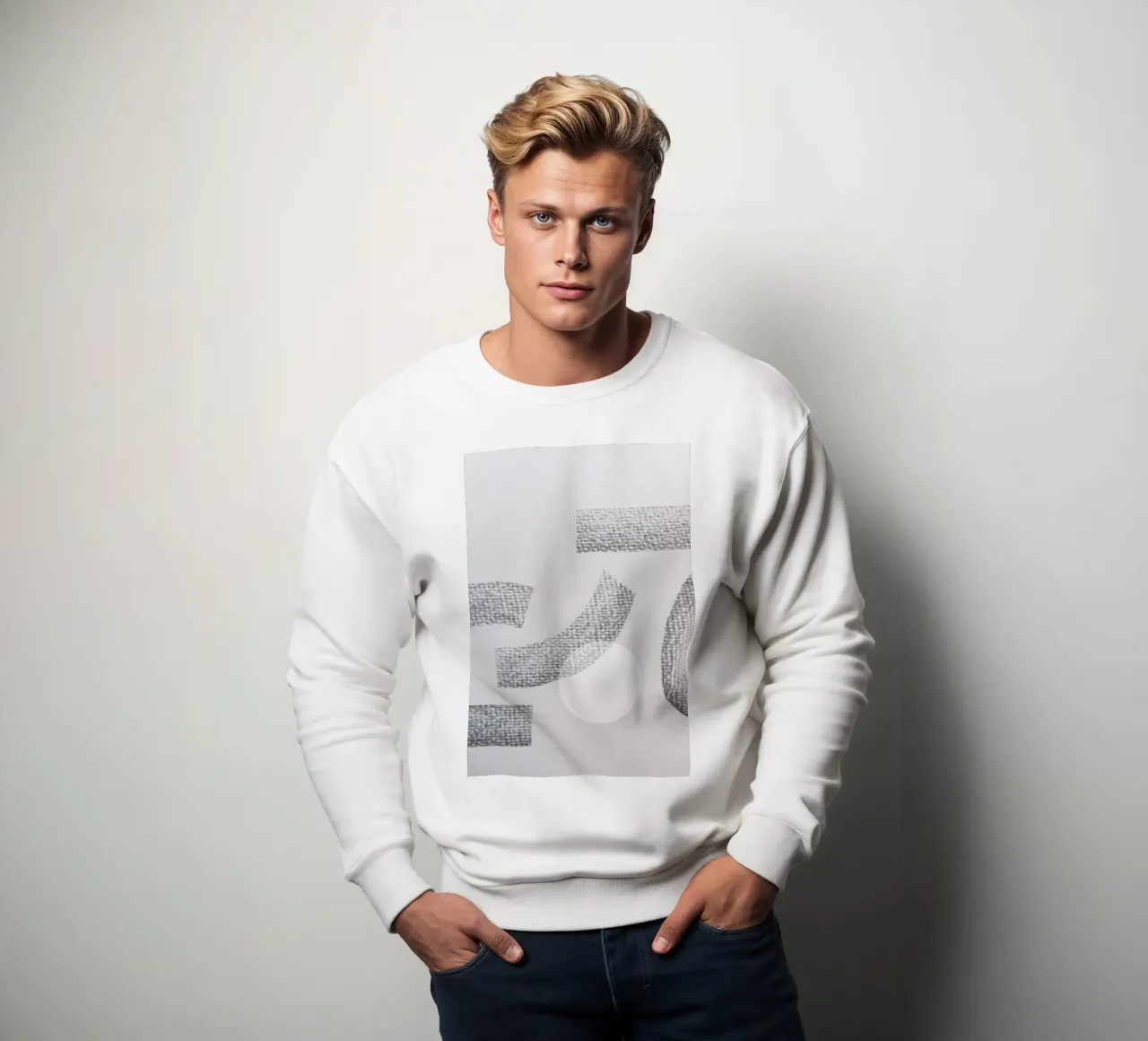 Minimal Abstract Charcoal Sweatshirt von Studio Nahili