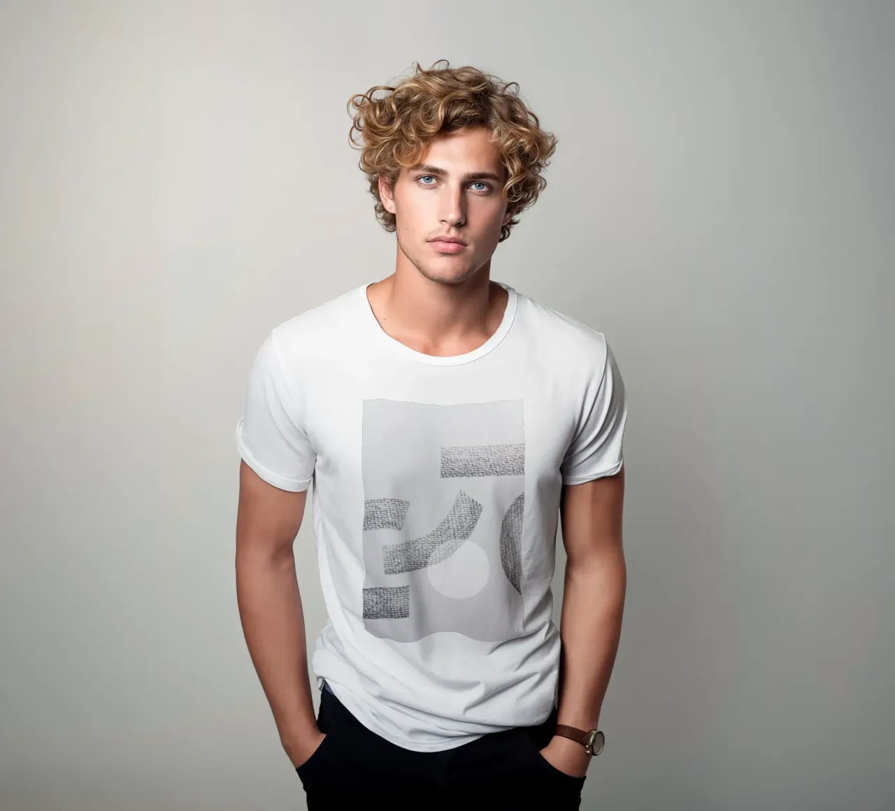 Minimal Abstract Charcoal t-shirt da Studio Nahili