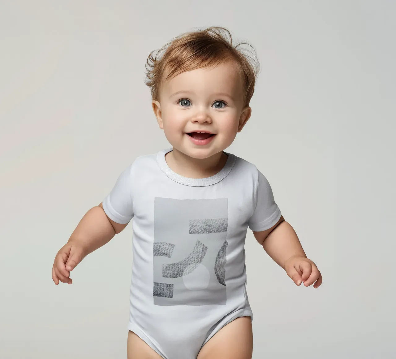 Minimal Abstract Charcoal Kurzarm Babybody von Studio Nahili