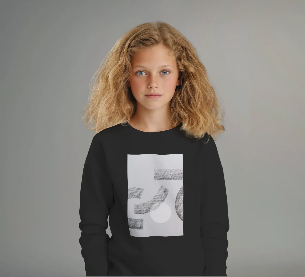 Minimal Abstract Charcoal felpa bambino da Studio Nahili