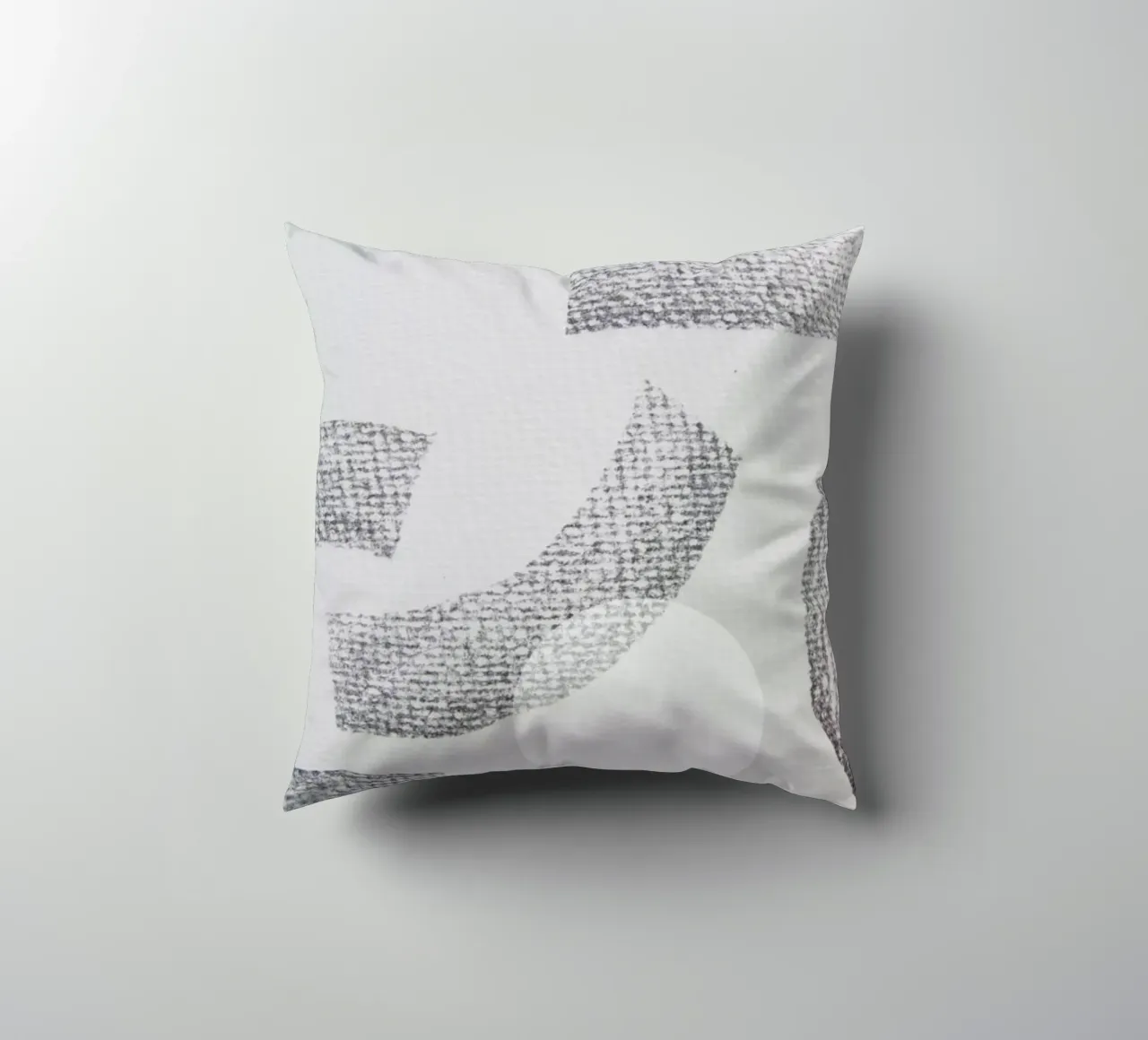 Minimal Abstract Charcoal decorative cushion by Studio Nahili