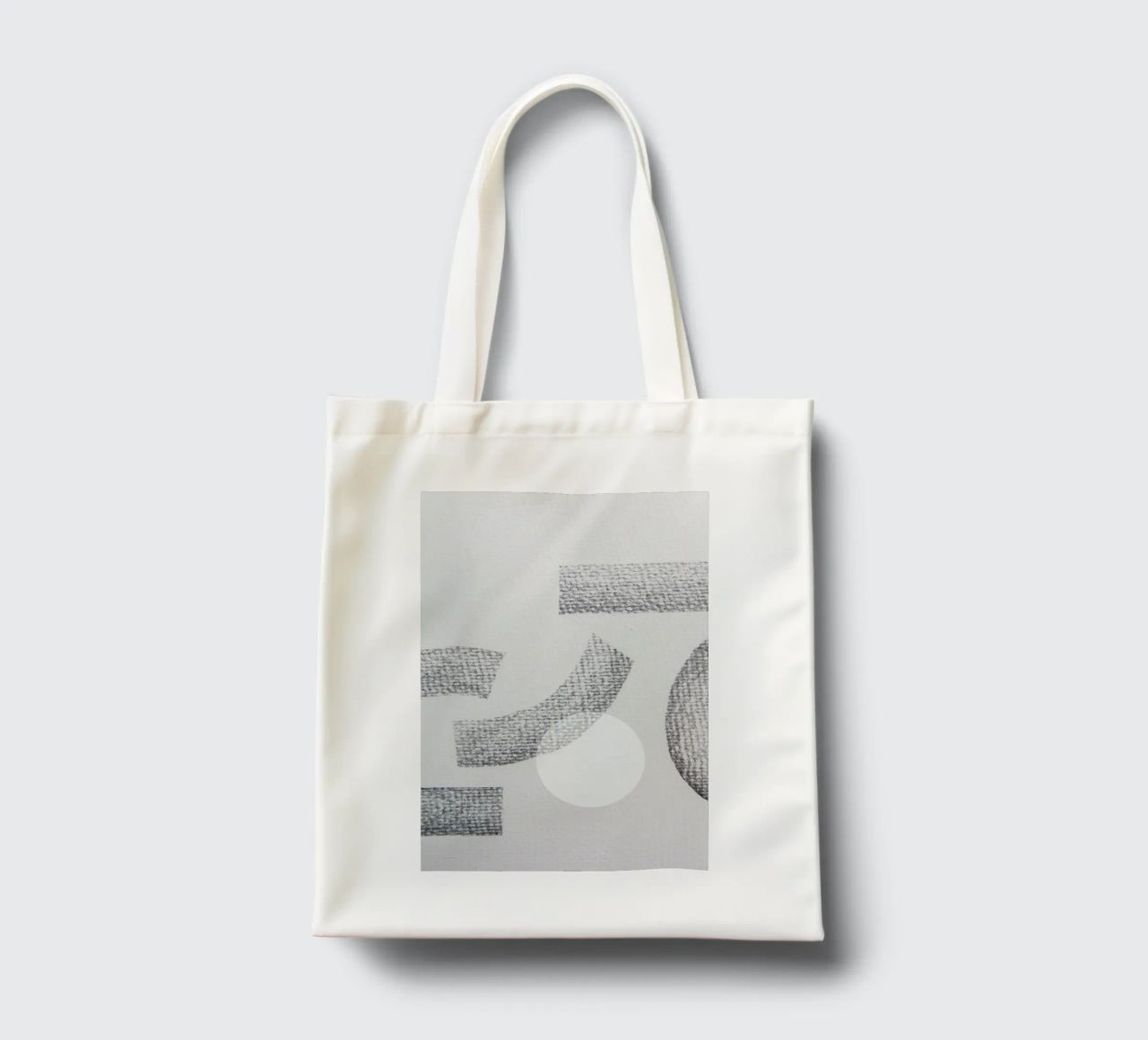 Minimal Abstract Charcoal borsa in juta da Studio Nahili
