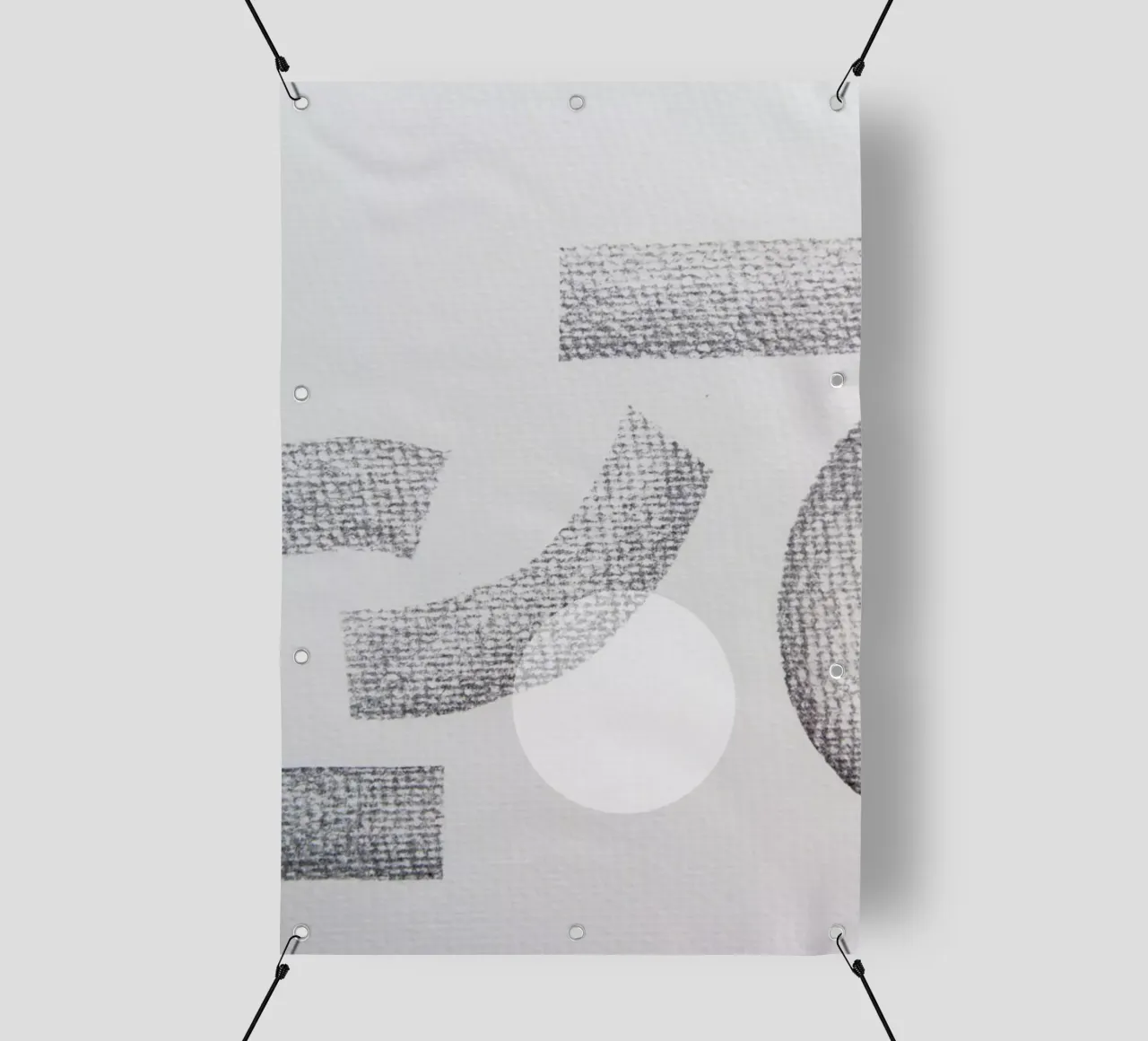 Minimal Abstract Charcoal telo in pvc da Studio Nahili