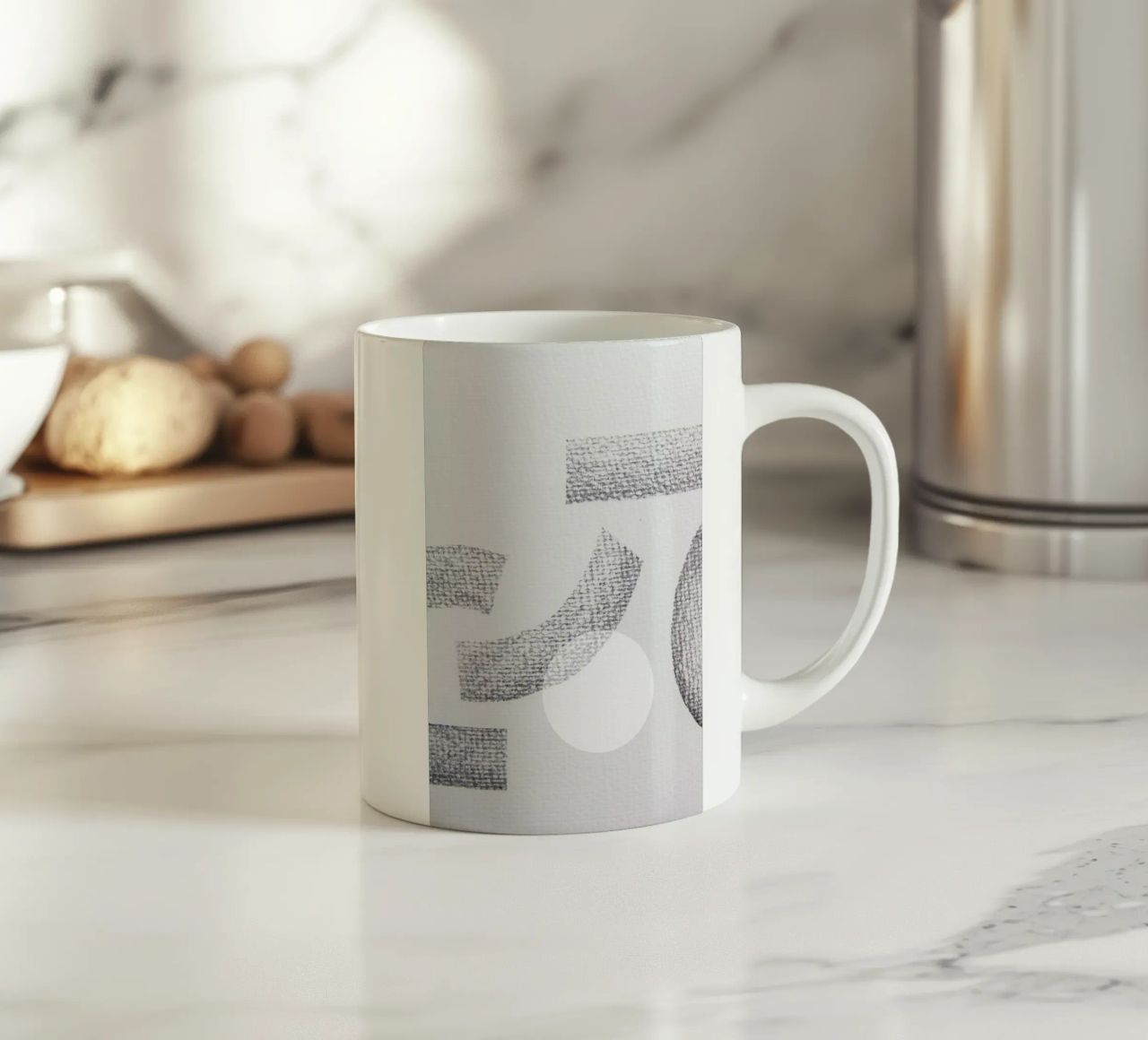 Minimal Abstract Charcoal tazza in ceramica da Studio Nahili